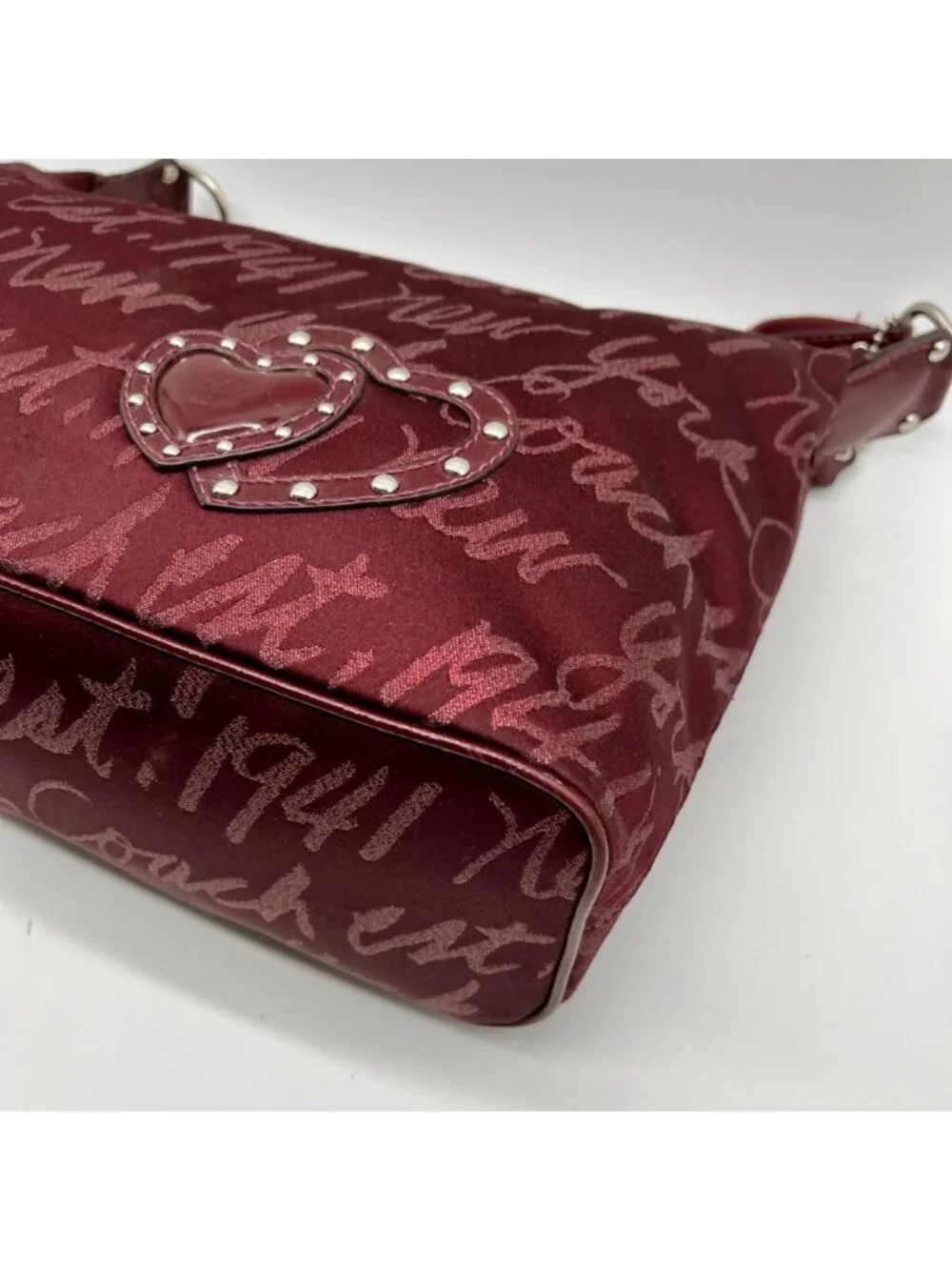 Coach Purple Poppy Lurex Signature F17472 Hobo Bag - Picture 6 of 14